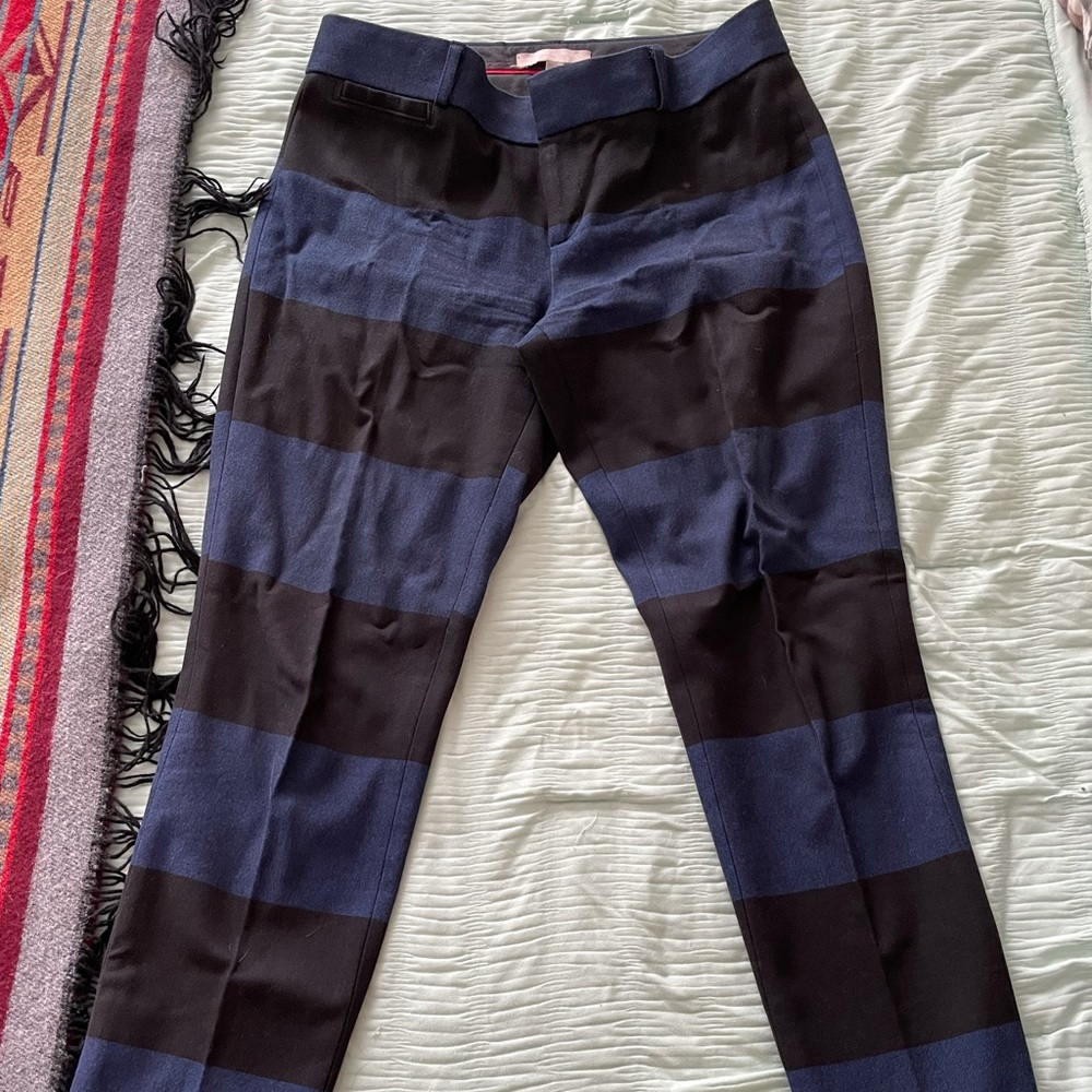 Banana Republic Sloan Dress Pant Size 4 Blue & Black Striped